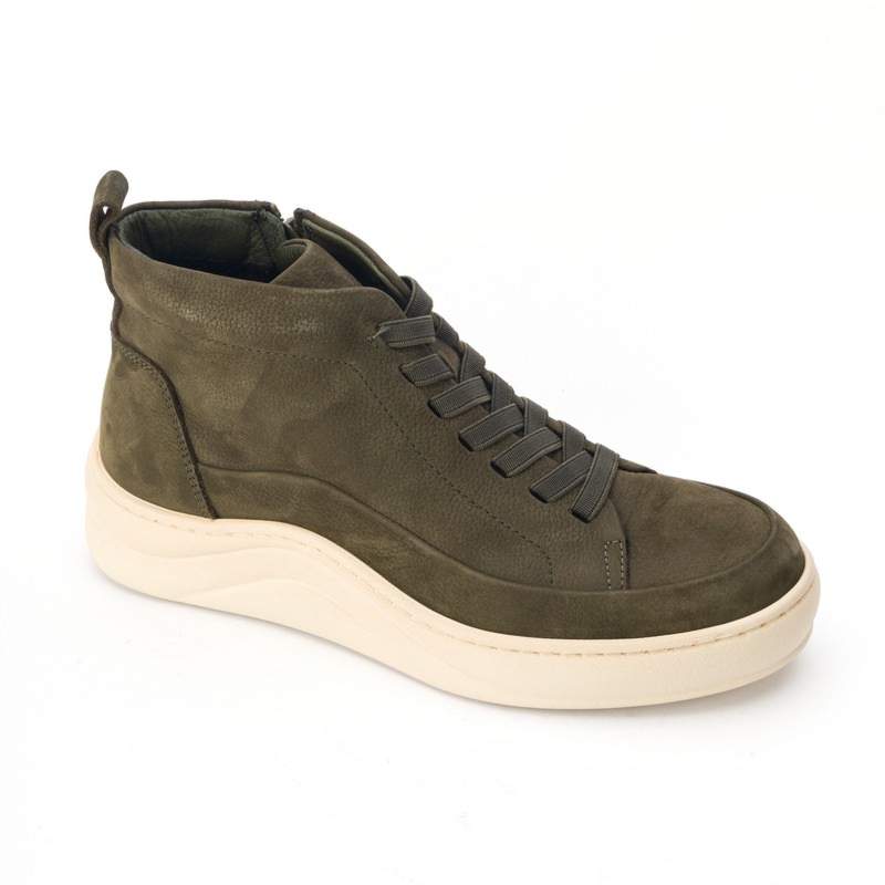 23080-khaki-4 Ботинки жен.нубук-байка хаки